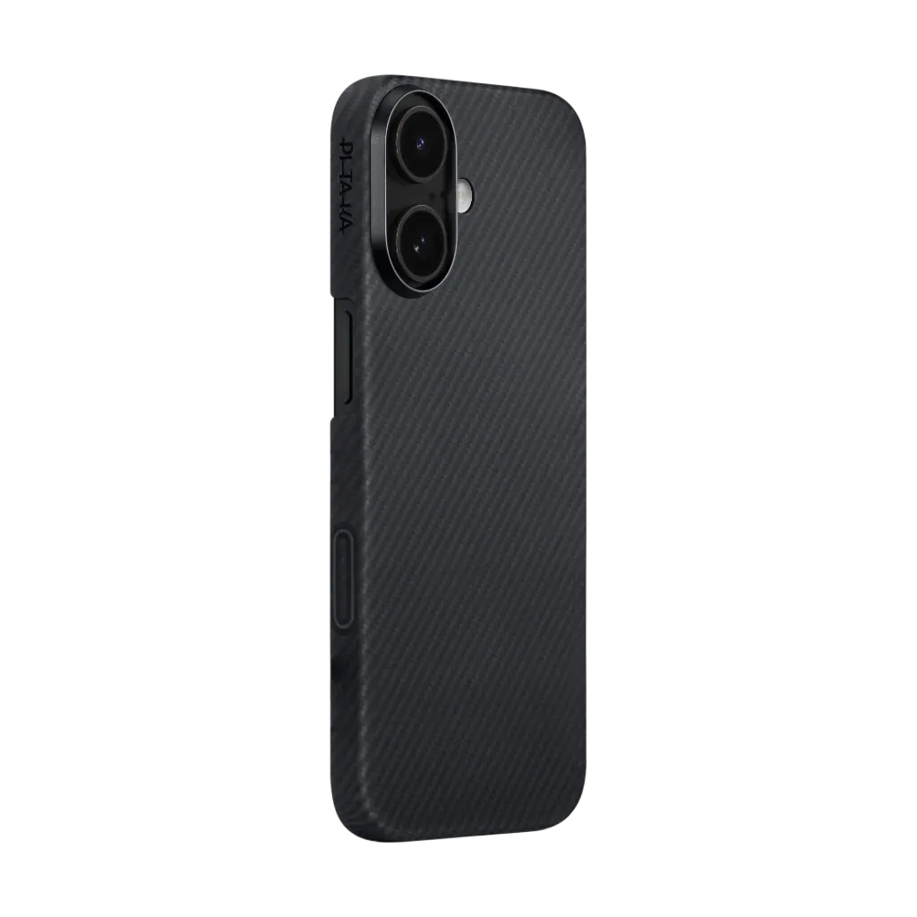 Ốp lưng PITAKA Ultra Slim (PitaTap™) Cho iPhone 17 - Black/Grey Twill (Edge)