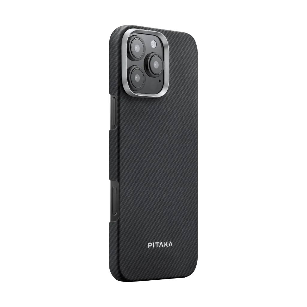 Ốp Lưng PITAKA Ultra Slim Cho iPhone 16 ProMax - Black/Grey Twill (Edge)