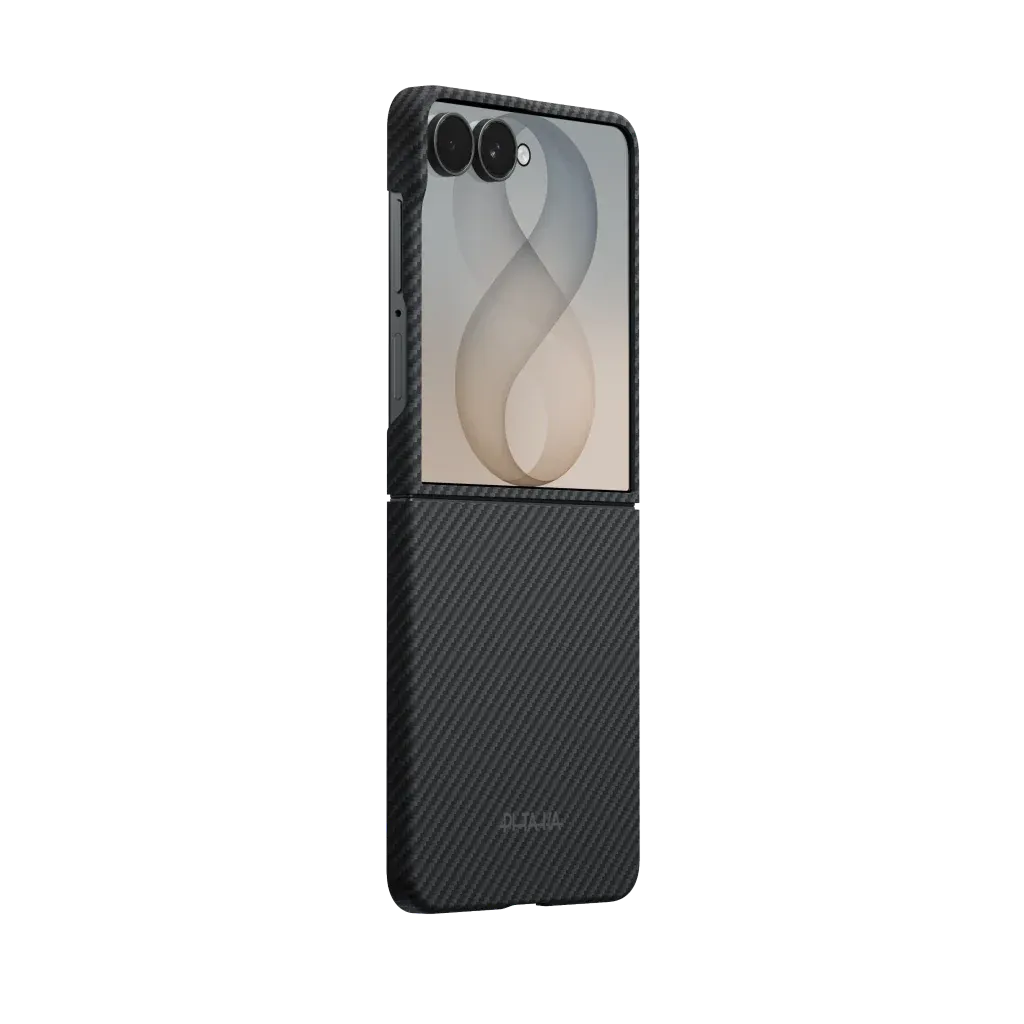 Ốp Lưng PITAKA Ultra Slim Cho Samsung Z Flip8 - Black/Grey Twill (Edge)